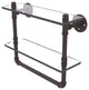 Pipeline Doulbe Glass Shelf with Towel Bar, Oil Rubbed Bronze, 16"