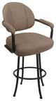Swivel Counter Metal Pub Set - M-70 Stools 26" or 30", Basin Beige - Brown, 26", Crackle Glass