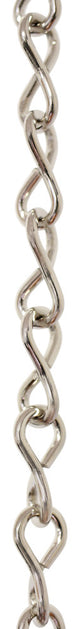 Steel Single Jack Basket Chain, 3 Sizes, 3', Polished Nickel, U15
