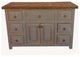 Rialto Rustic Reclaimed Wood Bathroom Vanity, Gray, 60"x20"x32"