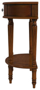 Mozart Hand-Painted Demilune Console Table, Tuscan Cream, Antique Cherry