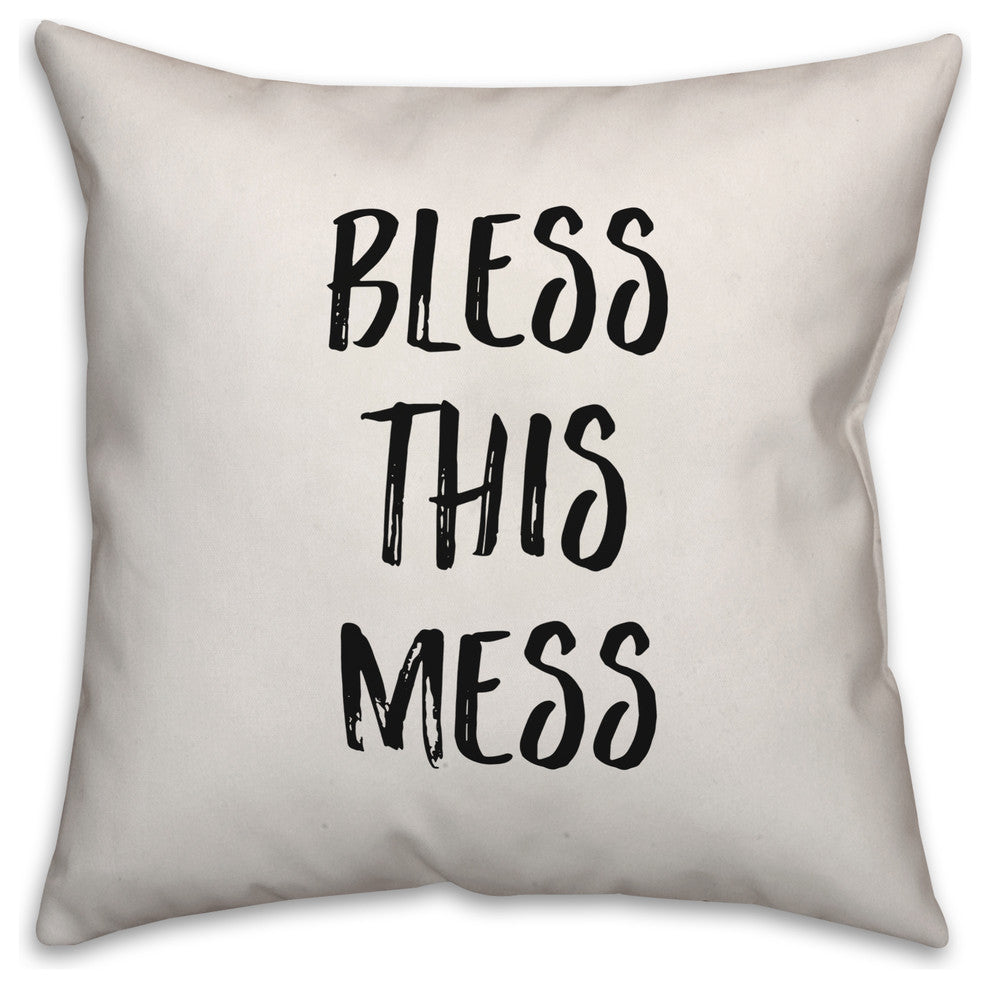 Bless This Mess, Throw Pillow, 16"x16"