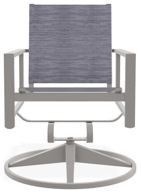 Tribeca Sling Outdoor Swivel Rocker, Brooks/Warm Gray