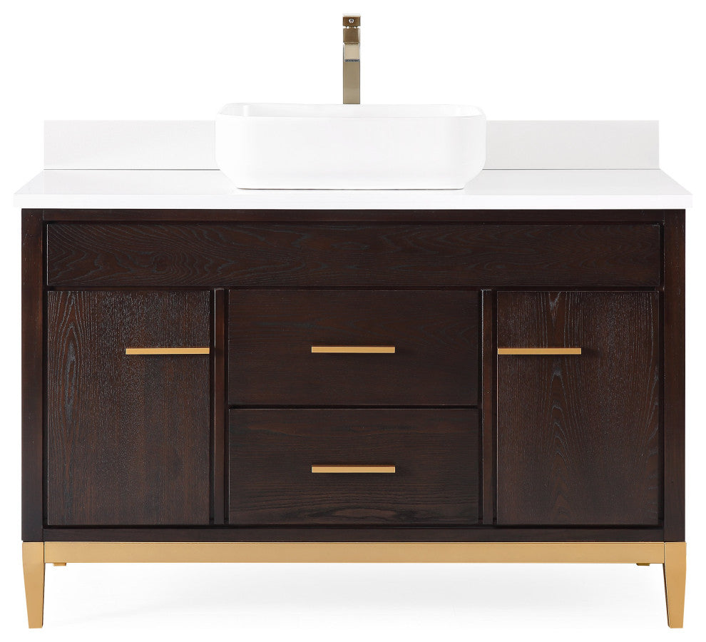 48" Tennant Brand Modern Style Beatrice Vessel Sink Bathroom Vanity