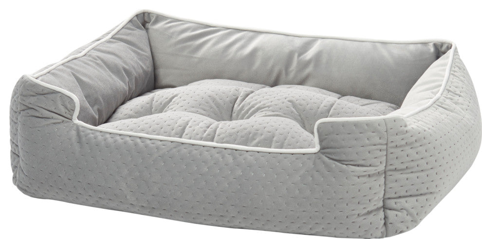 Nourison Mina Victory Grey Quilted Pet Bed