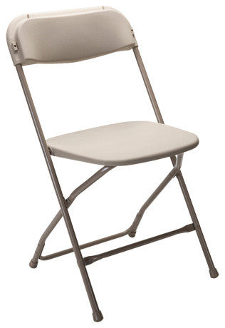 Celebration Poly Folding Chair, Bone With Neutral Frame