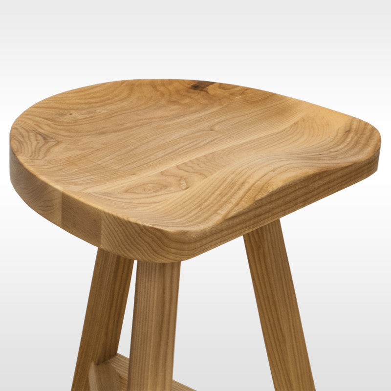Hemi Wood Stool, Bar Height