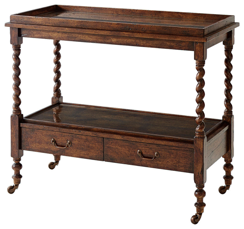 English Antiqued Serving Table