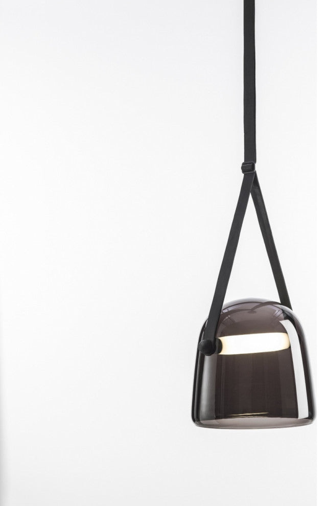 MIRODEMI Cipieres | LED Glass Pendant Light in a Nordic Style, Cognac, Warm Light