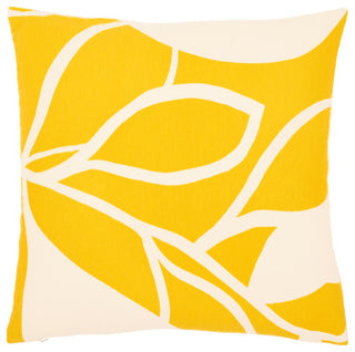 Surya Natur Mustard Pillow Shell With Down Insert 20"H X 20"W