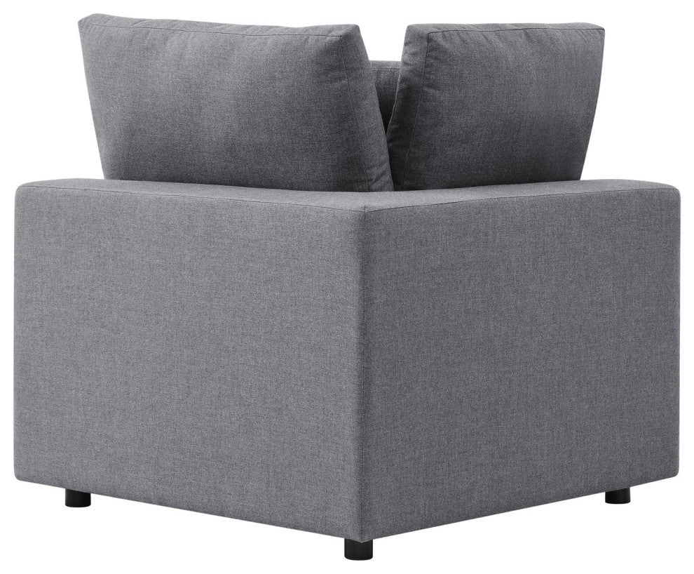 Modular Lounge Sectional Deep Sofa Set, Sunbrella, Gray, Modern, Outdoor