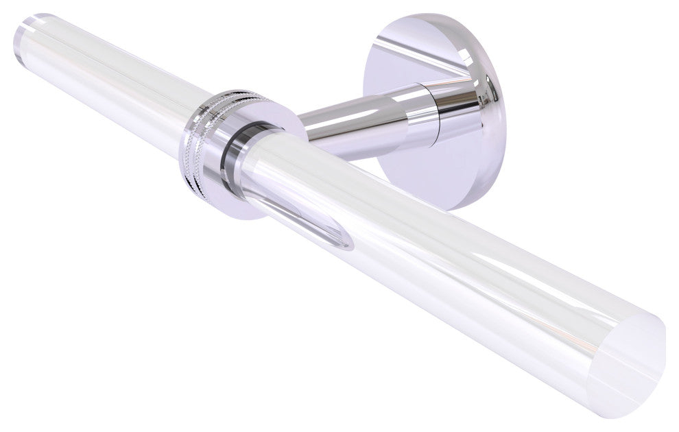 Clearview 2 Arm Guest Towel Holder with Dotted Accents, Polished Chrome