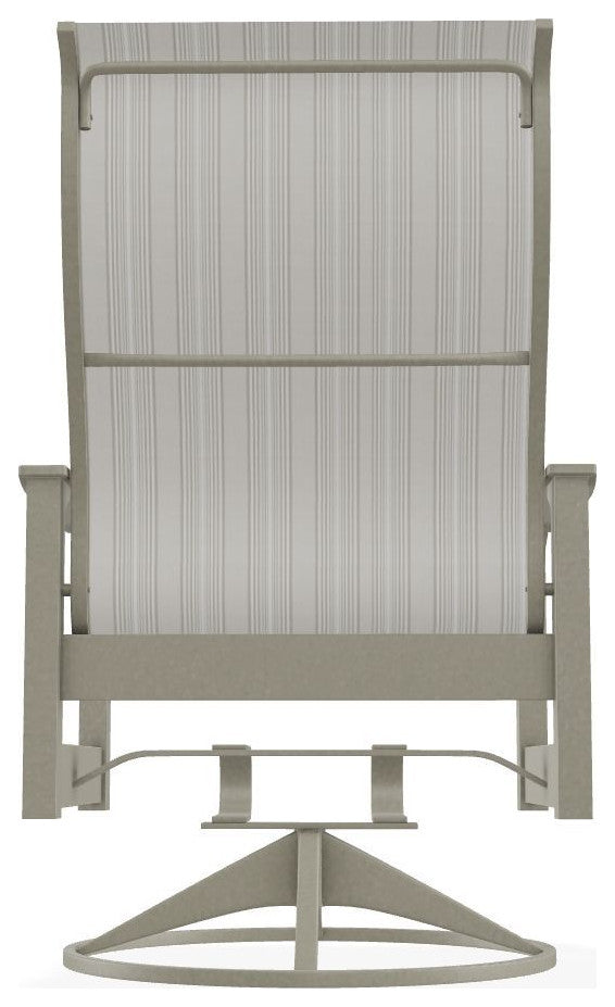 Leeward Sling Outdoor Swivel Rocker, Harbor/Storm