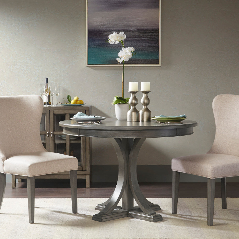 Madison Park Signature Helena Winged Dining Side Chair, Grey, Dining Table