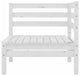 vidaXL Solid Pinewood Patio Lounge Set 4 Piece White Garden Wooden Furniture