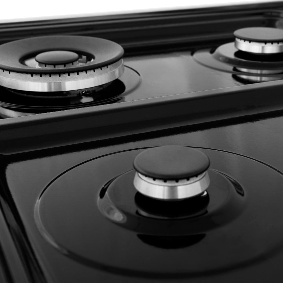 ZLINE 30 in. Professional Dual Fuel Range With Black Matte Door, RA-BLM-30