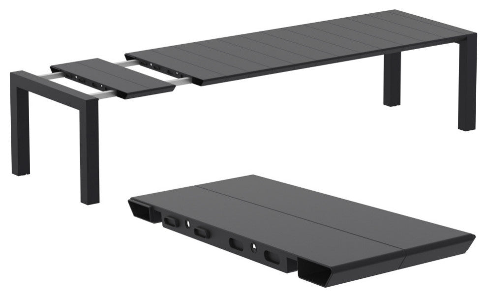 Air XL Extension Dining Set 9-Piece Black