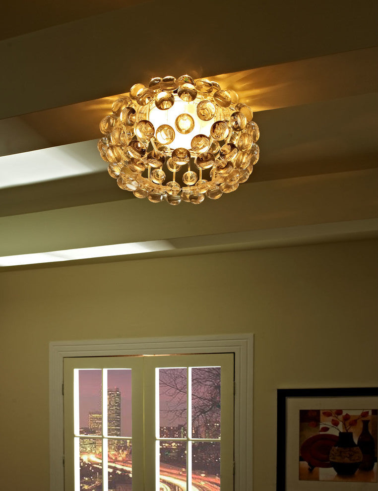 Modern Contemporary Living Dining Room 12" Ceiling Light Fixture Clear