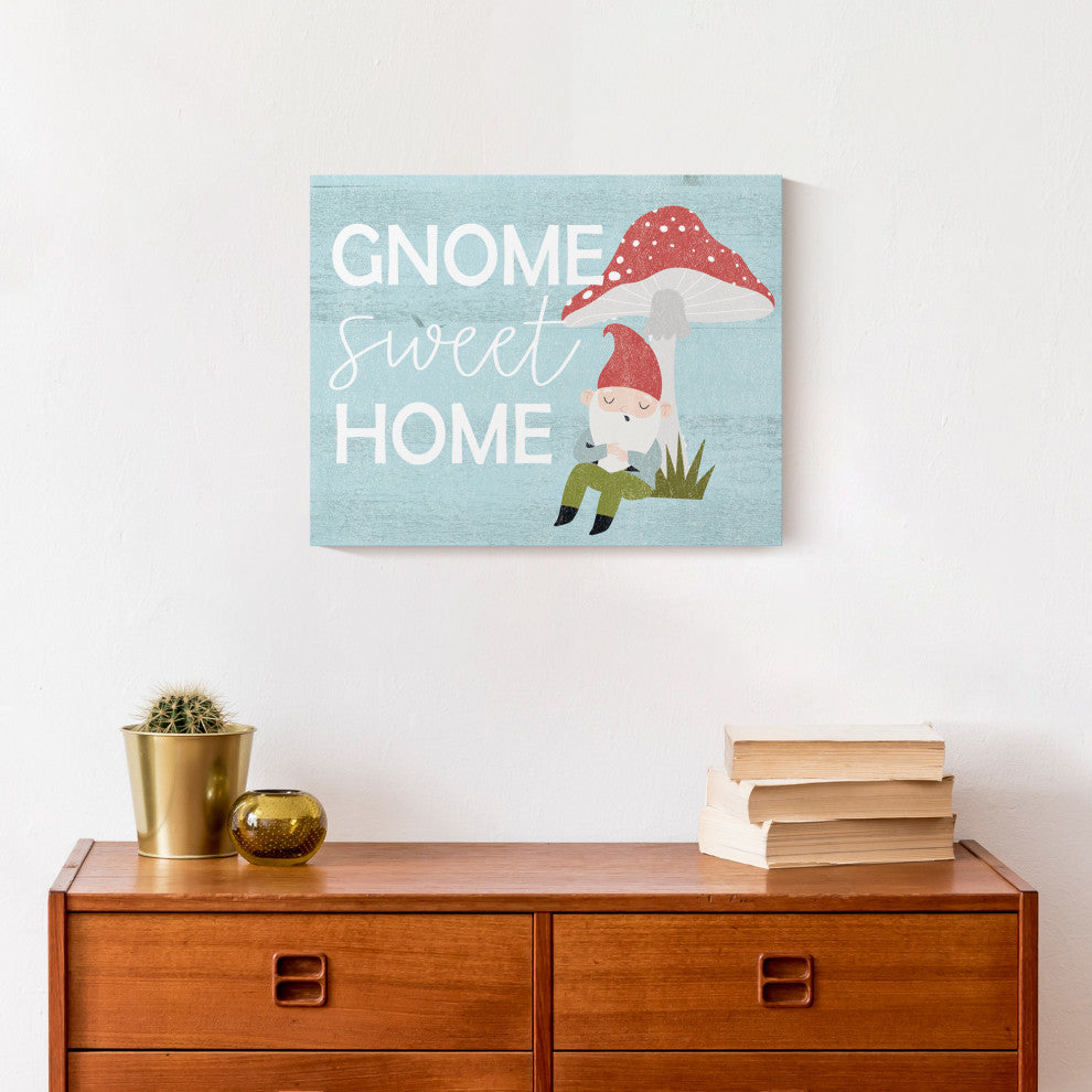 Gnome Sweet Home 3 11x14 Canvas Wall Art