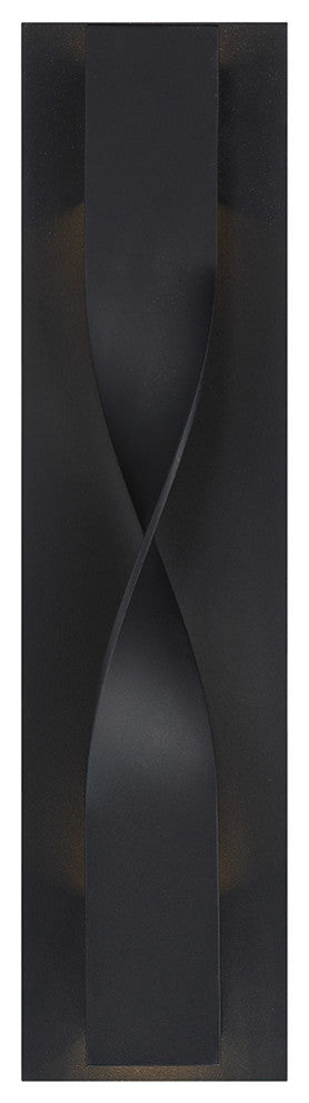 Twist LED Outdoor Wall-Light 3000K, Black