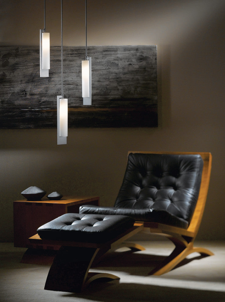 Axis Mini Pendant, Dark Smoke Finish, Opal Glass