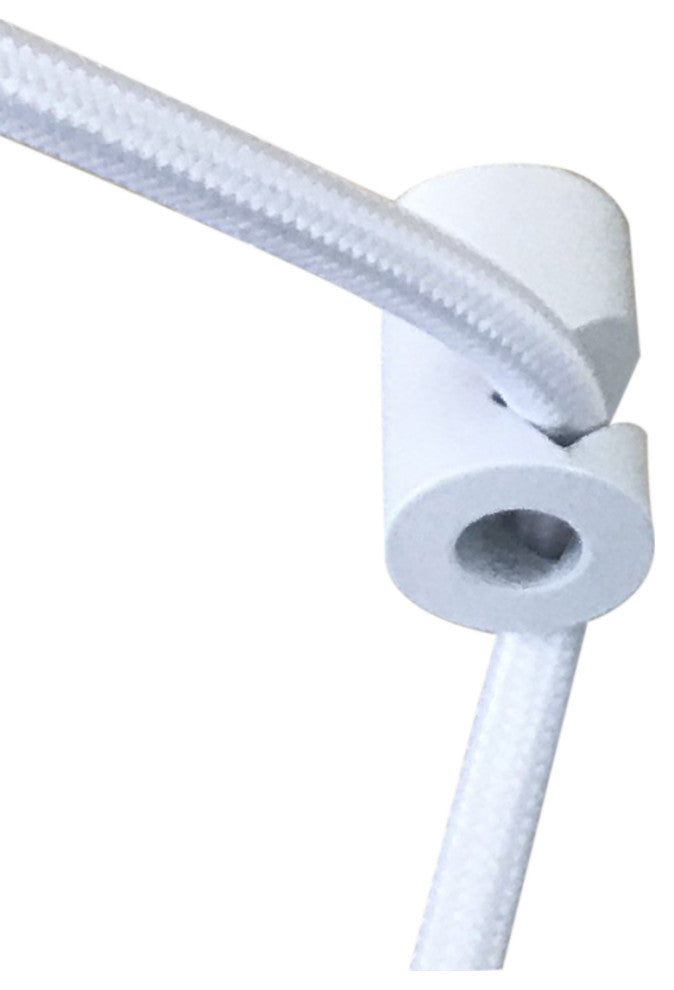 2 Light Swag Plug-In Pendant 18"w Chocolate Burlap with Diffuser, White Cord