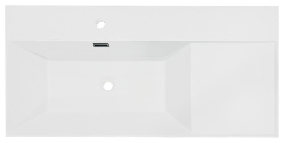 39" Composite Granite Sink Top, White