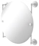 Que New Round Frameless Rail Mounted Mirror, Matte White