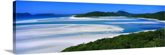 "Whitehaven Beach Eastern Australia" Canvas Art, 60"x20"x1.25"