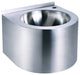 Brushed Stainless Steel Commercial Single Bowl Wall Mount Wash Basin