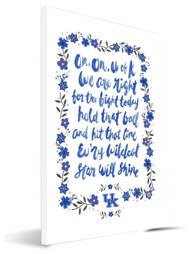 KY Wildcats Hand-Painted Song Canvas Print, 16"x24"