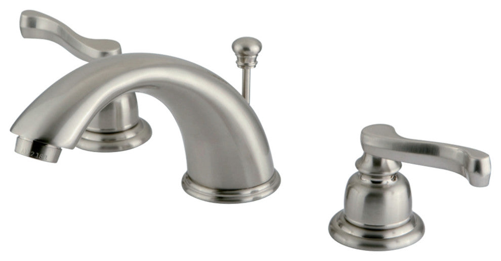 Kingston Brass Widespread Bathroom Faucet With Retail Pop-Up, Brushed Nickel