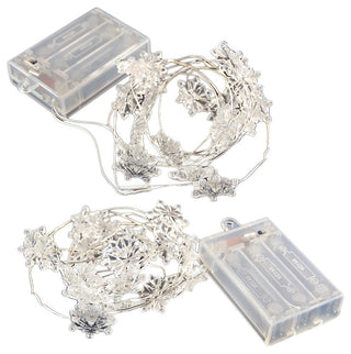 Battery Operated LED Waterproof 20 Mini String Lights With Timer, Set of 2