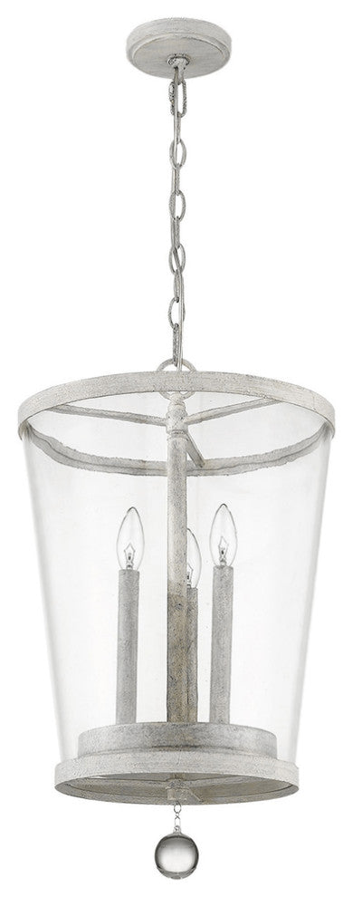 Callie 3-Light Country White Foyer Pendant