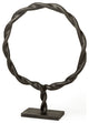 Rizwan, Small, Black Aluminum Braided Circular Object