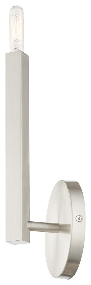 Livex Lighting Monaco 1-Light Brushed Nickel Sconce