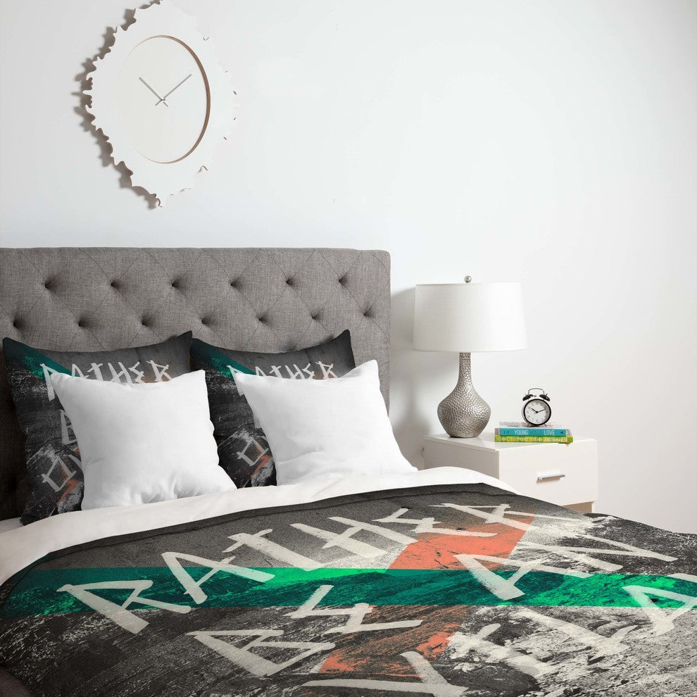 Deny Designs Wesley Bird Rather Be An Outlaw Duvet Cover - Lightweight