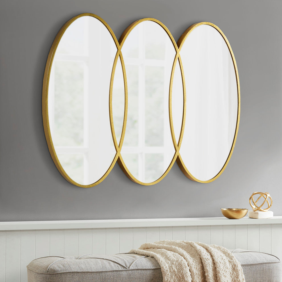 Madison Park Signature Eclipse Silver Trio Wall Mirror, Gold