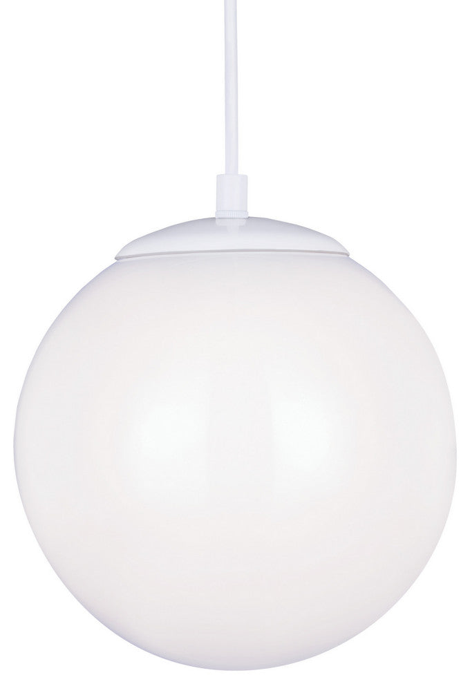 Leo Hanging Globe 1-Light Pendant, White
