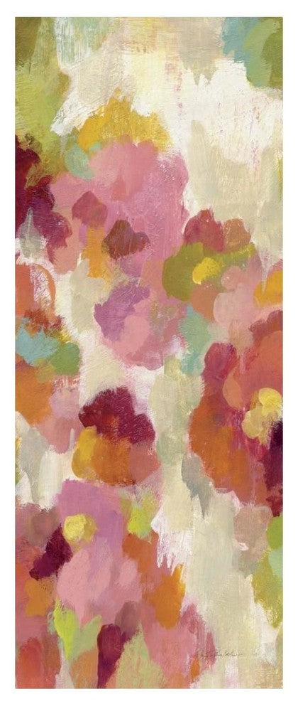"Coral and Emerald Garden I Panel II" Print by Silvia Vassileva, 22"x52"