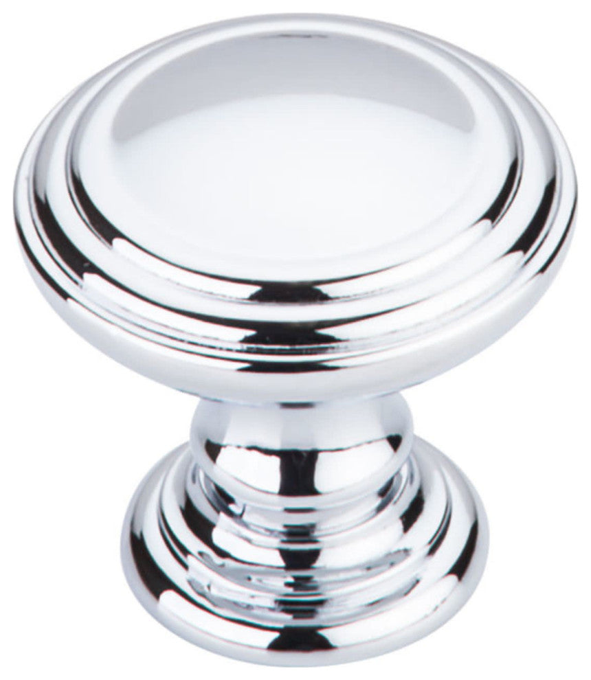 Top Knobs TK321 Reeded 1-1/2 Inch Mushroom Cabinet Knob - Polished Chrome