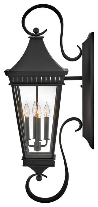 Hinkley Chapel Hill Extra Large Wall Mount Lantern, Museum Black