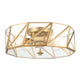 4 Light 15.94" Unique/Statement Geometric Flush Mount