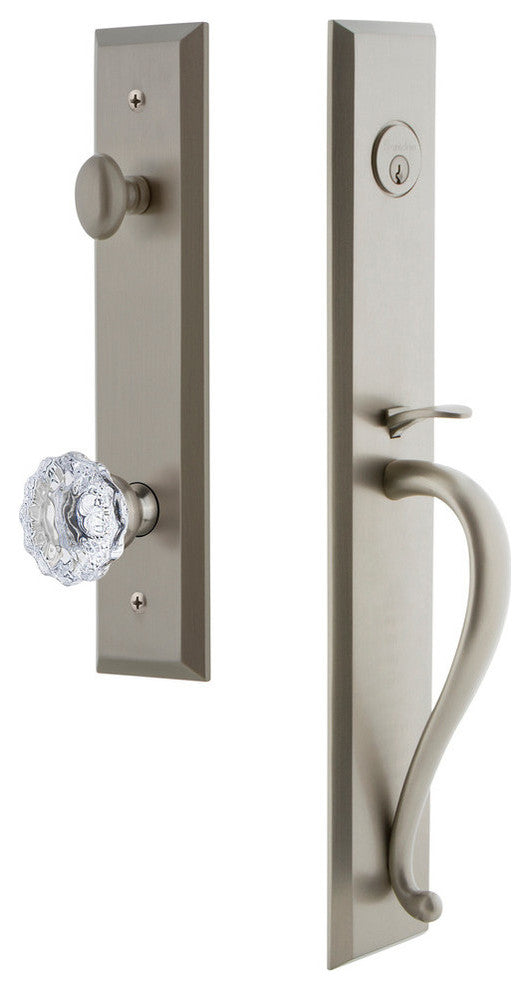 Fifth Avenue 1-Piece Dummy Handleset, S Grip and Fontainebleau Knob, 849498