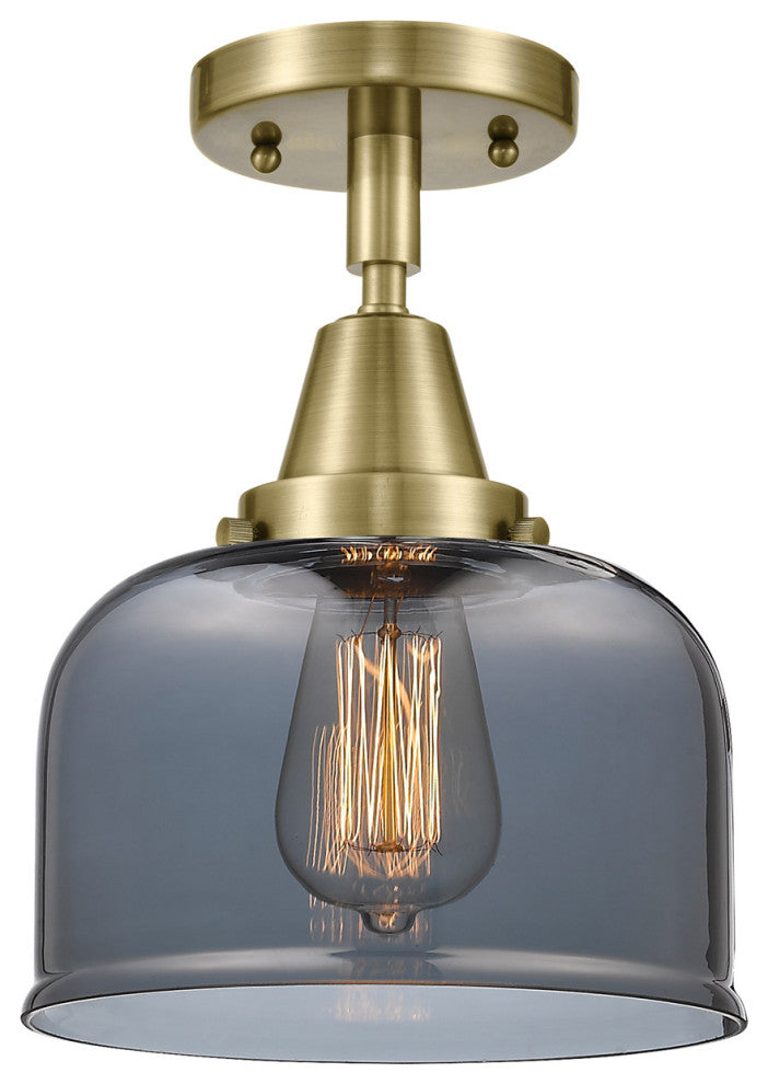 Innovations Lighting 447-1C-AB-G73-LED Large Bell 1 Light 8" Flush Mount