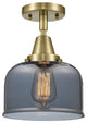 Innovations Lighting 447-1C-AB-G73-LED Large Bell 1 Light 8" Flush Mount