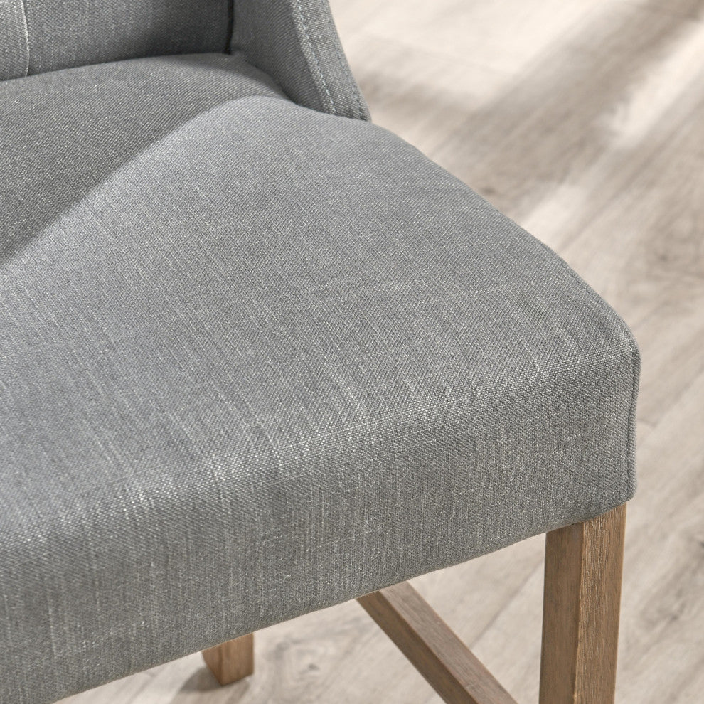 Home Karla Tufted 24" Counterstool by Kosas Home, Gray