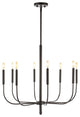 Amoros 27.25" 8-Light Modern Mid-Century Iron LED Chandelier, Oil Rubbed Bronze
