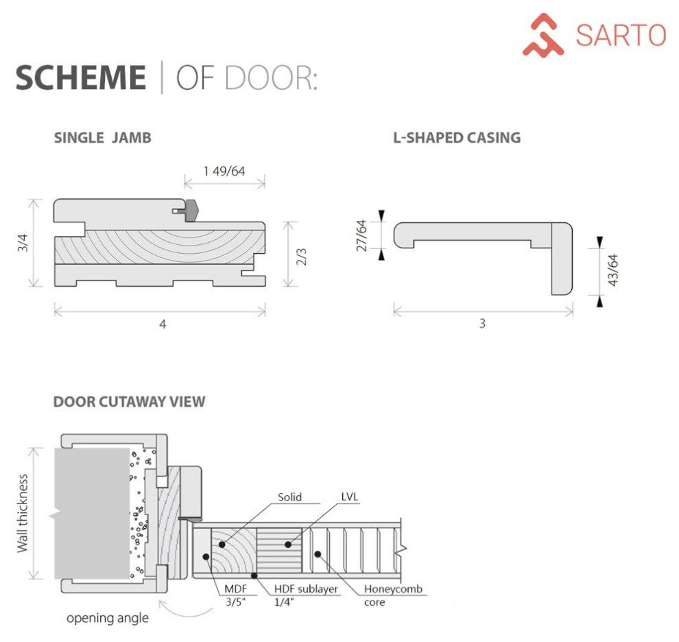 Solid French Door 28 x 80 | Planum 0110 Matte Black with| Bathroom