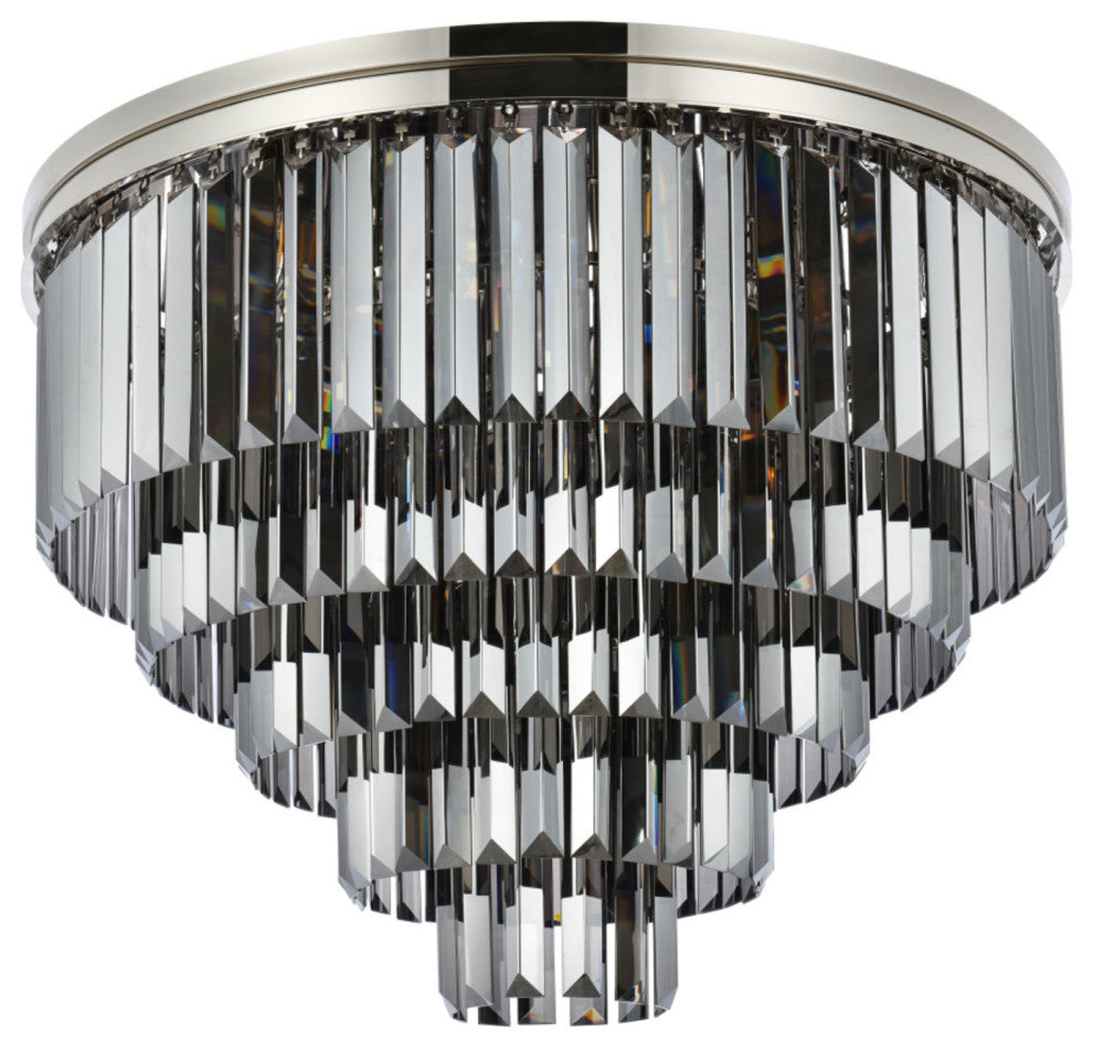 Elegant Lighting 1231F32-SS/RC Sydney 17 Light 32"W Flush Mount - Polished